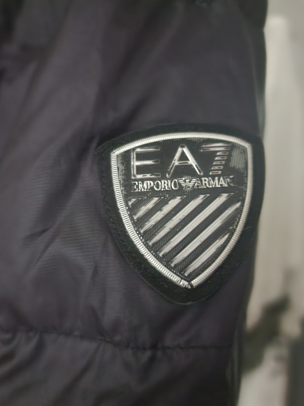 Emporio Armani Black Quilted Lightweight Puffer Jacket